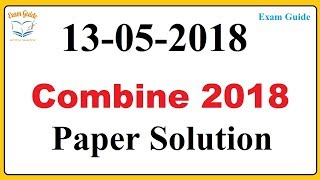 [Answer Key ] MPSC Combine paper solution 2018 reasoning and math exam guide