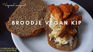 Lekkerste Eiwitrijke Broodje Vegan Kip Ooit. Vezelrijke Brood zelf gemaakt met Rode Linzen.