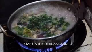 MASAK AIR BAYAM UBI KELEDEK/ COOKIENG SPINACH DRIED  SHEATH PURPLE WATER