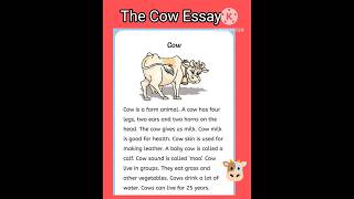 12  lines on the Cow🐄#ytshorts #trending #Study S.R.