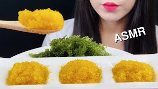 ASMR SEA GRAPES TOBIKO 바다포도 날치알 Telur ikan terbang Trứng cá bay ไข่ปลาบิน