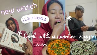 COOK WITH US🧡 || WINTERS VEGETABLES, MWI MASING MOSDENG, CHICKEN CURRY 🤤 @juthikajmt5163