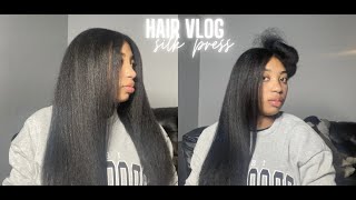 Do my hair with me: Silk press on long natural hair | EPIC FAIL