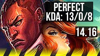 LUCIAN & Leona vs MISS FORTUNE & Bard (ADC) | 13/0/8, Legendary | BR Master | 14.16