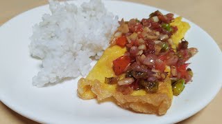 RESEP MEMBUAT TELUR DADAR SAMBAL MATAH || IDE MEMASAK SIMPLE