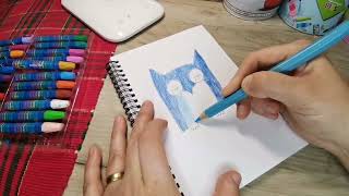 🦉 Come disegnare un gufo🦉How to draw an owl🦉 Comment dessiner une chouette🦉@LICHANNEL54