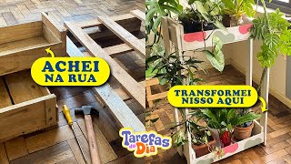 🔨🌱 Montei uma estante de plantas sem gastar nada - Tarefas Reforma 003