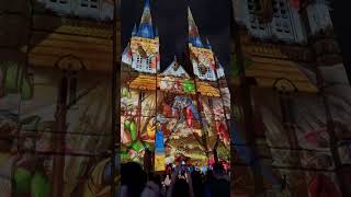 Cathedral church light show #sydney #australia #christmas2023 #2023 #shorts #peace