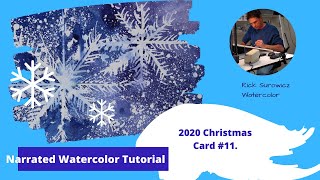 Watercolor Tutorial, 2020 Christmas Card  #11