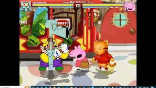 MUGEN: Squidward (Me) & Wario vs Daniel Tiger & Peppa Pig