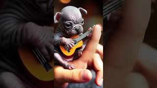 PUPPY Takes Guitar Lessons and Becomes a ROCKSTAR Overnight!