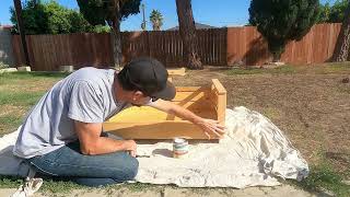 Staining A Dog Bed - Applying Pre-Stain - Control Blotching - Porous Wood