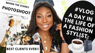 A Day In The Life Of A Fashion Stylist | Back Stage At A Photoshoot For A Commercial Job! #VLOG