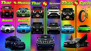 Mahendra Thar Vs Mustang GT❓ कोन जीतेगा 🤔 | Thar Vs Mustang Thug of war |