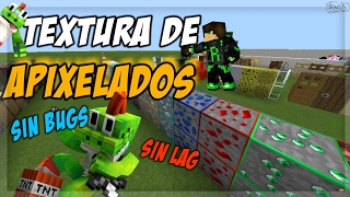 Textura De Apixelados Para Minecraft Pe 1.0.3 - 1.0.4 | TexturePack HD  Sin Lag !!!