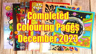 December 2023 Completed Colouring (Coloring) Pages