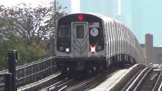 MTA Subways - Kawasaki R160B #8933 on the (Q) arriving into Astoria Blvd (2016 Video)