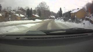 Driving to work, slippery road and idiots on the road :p