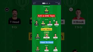 AUS vs ENG Today Dream11 Prediction Team || #shorts