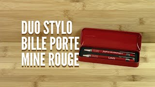 DUO STYLO BILLE PORTE MINE ROUGE