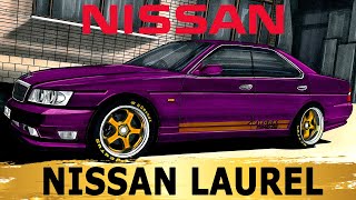 Рисуем Nissan Laurel | How to draw Nissan Laurel | Draw a car Nissan Laurel | Как нарисовать Ниссан