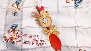 Colher com Galinha em EVA / Spoon with Chicken in Foam