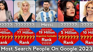 Comparsion: Top 50 Most Search People On Google | Messi | Taylor Swift