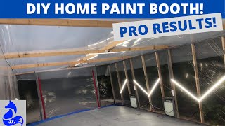 DIY HUGE! PAINT BOOTH - EASY UP EASY DOWN -MODULAR - PRO RESULTS