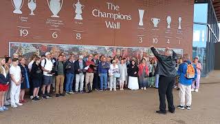 Choir singing in Anfield