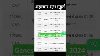 गणेश चतुर्थी 2024: City Wise शुभ मुहूर्त, महत्व | Ganesh Chaturthi Puja Timings | @VVinayakbhakti