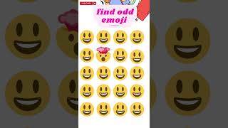 Find Challenge: Find the Odd Emoji ! Eyes Test - Brain Site - Find Puzzle #shortsvideo #shorts