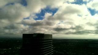 Panning time lapse of clouds over West LA