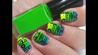 Neon Tribal Nails