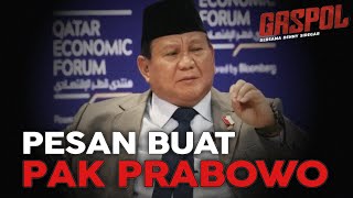 Denny Siregar: PESAN BUAT PAK PRABOWO (Gaspol #296)