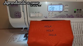 Bordar letras con máquina de coser básica, 3er grupo máquina brother SQ9285. Puntadas brother.