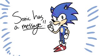 Sonic Has A Message for the Kids! | Quick Animation