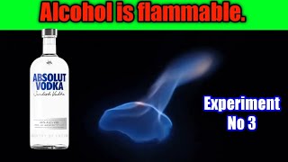 Experiment No3!! Alcohol is flammable. शराब ज्वलनशील होता है!! Haribansh Pandit!!