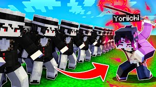 1000 Muzans vs Yoriichi in Demon Slayer Minecraft!