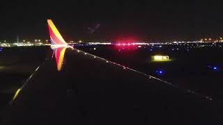 Southwest Airlines 737 MAX 8 Night Takeoff from Orlando (MCO-STL)