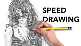 Girl Pencil Speed Drawing #shorts