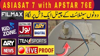 Good News Asiasat 7 with Apstar 76e on 5 Feet dish