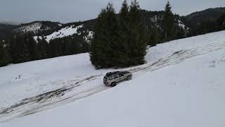 JEEP climbing through the snow