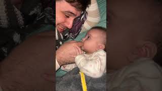 Baby Prefers Father's Finger Over Pacifier - 1537280