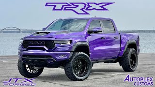 CHECK OUT THIS BRAND NEW 2023 RAM TRX WITH CUSTOM WRAP, LIFT, JTX FORGED WHEELS AND MORE! FOR SALE!!