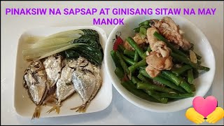 Simpling ulam||Pinaksiw na SapSap(ponyfish) at Ginisang sitaw #cooking#trending#video#youtuber