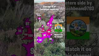 Average IQ of European countries! #mapping #geography @Slashbeam9703