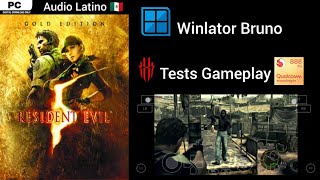 Winlator Bruno emulator gameplay Resident Evil 5 Gold audio latino 🇲🇽 tests Red Magic 6 Pro sd888