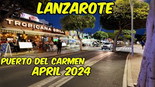 Lanzarote - Puerto del Carmen - Nightlife Walk -  Avenida de las Playas  - Playa Grande - April 2024