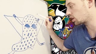 DRAWING RETRO NHL LOGOS FROM MEMORY | PART 1