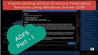 ADFS single sign on part 1   windows server 2016 - 20742B M10